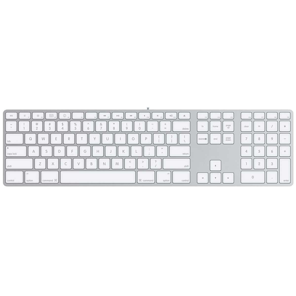 Apple - MB110LL/A - MINI ULTRA THIN USB KEYBOARD -  Silver & White