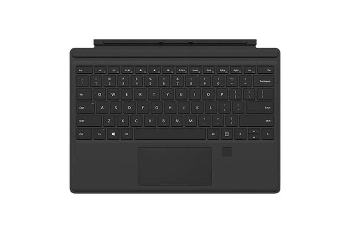 Microsoft - 1755BLACK - TYPE COVER KEYBOARD WITH FINGERPRINT ID FOR SURFACE - 1755 - Black